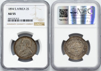 South African Republic, 2 Shillings 1894, Pretoria