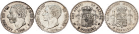 Alfonso XII., 5 Pesetas 1875, 1885, DEM, MSM