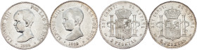 Alfonso XIII., 5 Pesetas 1888, 1889, MPM