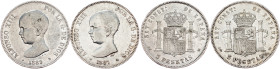 Alfonso XIII., 5 Pesetas 1889, 1891, MPM, PGM