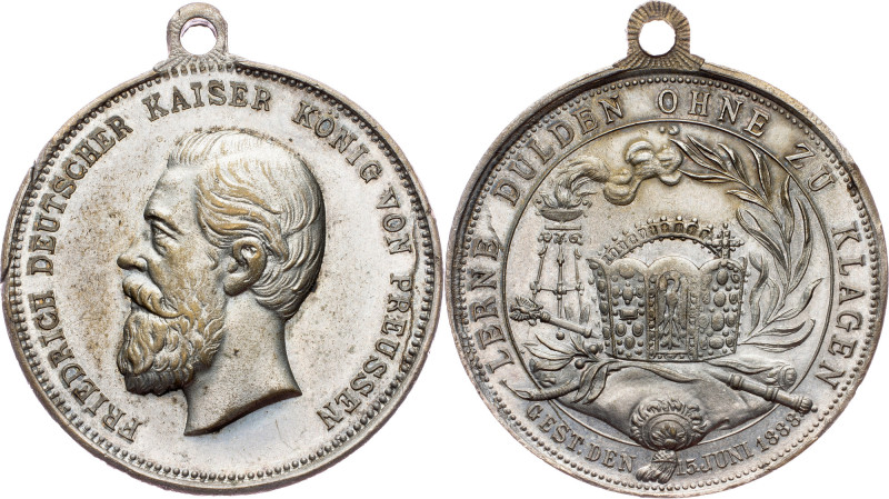 Germany, Medal 1888 Germany, Germany, Medal 1888, 19,18 g, AE, silver plated, 35...