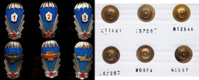 Czechoslovakia, Airborne unit performance badges, tombak series 1965-1992