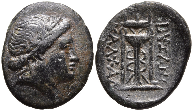 Thrace, Byzantion in alliance with Kalchedon Æ 23mm. 3rd century BC. Laureate he...