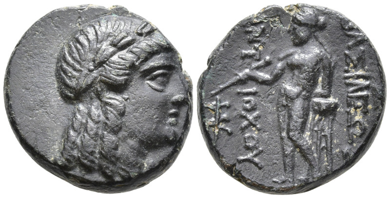 Seleukid Kingdom of Syria, Antiochos III 'the Great' Æ. Sardis, 222-187 BC. Laur...