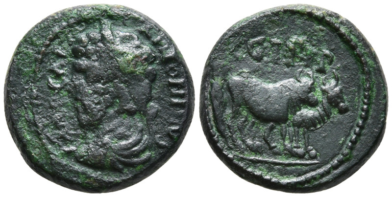 Mysia Parium. Marcus Aurelius AD 161-180. IMP CAES MAR AV ANT. Bare head left. C...