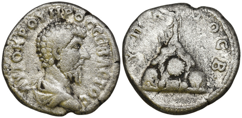 Cappadocia, of Caesarea-Eusebia, Lucius Verus AR Didrachm. AD 161-166. AYTOKP OY...