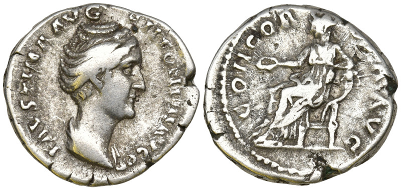 Faustina I Sr, wife of Antoninus Pius. AR Denarius. AD 138-141. Rome, AD 139. FA...