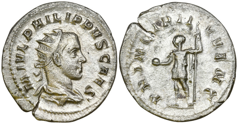 Philip II, as Caesar, AR Antoninianus. Rome, AD 244-246. M IVL PHILIPPVS CAES, r...