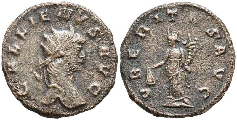 Gallienus Æ Antoninianus. Siscia, AD 260-268. GALLIENVS AVG, radiate and cuirass...