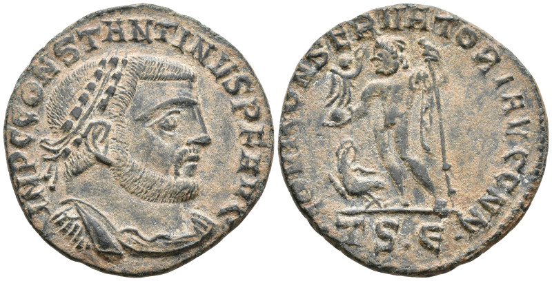 Constantine I. A.D. 307/10-337. AE follis. Thessalonica mint, Struck A.D. 312-31...