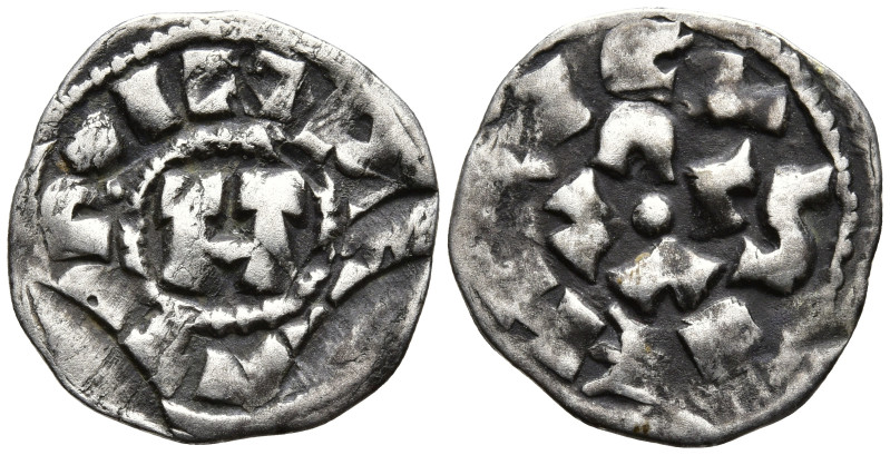 Italy, Lucca. Heinrich III-V (1039-1125). . IHPERΛTOR. AR Denier. Large H. EИRIC...