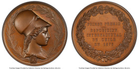 "International Exposition - 1st Prize" bronzed Specimen Medal 1875 SP64 PCGS, 68mm. By Dubois. Ex. Coleccion Val y Mexia HID09801242017 © 2023 Heritag...