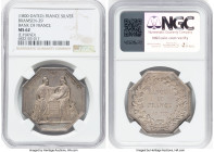 Napoleon silver Restrike "Bank of France" Jeton L'An VIII (1800-Dated) MS62 NGC, Paris mint (edge: Hand), Bramsen-29. By Dumarest. HID09801242017 © 20...