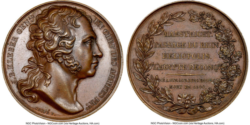 "Jean-Baptiste Kleber" bronze Medal 1800-Dated MS62 Brown NGC, Bramsen-54. 41mm....