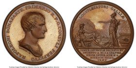 Napoleon bronzed Specimen "Bridge Over the Durance" Medal L'An XI (1803) SP65 PCGS, Bramsen-277. 42mm. By Andrieu. Beautiful periwinkle toning at the ...