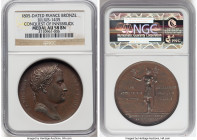 Napoleon bronze "Innsbruck - Entry of Marshal Ney" Medal 1805-Dated AU58 Brown NGC, Bramsen-442, Julius-1435. 40mm. By Andrieu. Denon as mintmaster. H...