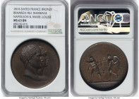 Napoleon bronze "Marriage of Napoleon to Marie-Louise of Austria" Medal 1810-Dated MS63 Brown NGC, Bramsen-961. 43mm. By Manfredini. HID09801242017 © ...