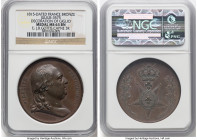 Louis XVIII bronze "Decoration of Giglio" Medal 1815-Dated MS63 Brown NGC, Julius-3575. 41mm. By Andrieu and Puymaurin. Edge: J.B.GOTTIS.CAPNE 3R. HID...