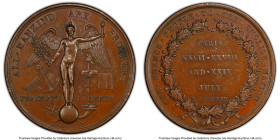 Louis Philippe bronze "All Mankind Are Brothers" Medal 1830 AU58 PCGS, Collignon-810. By Caque. "The French People To The English Nation". HID09801242...
