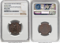 "Restoration of Napoleon" bronze Medal 1833-Dated MS63 Brown NGC, Julius-3894. 25mm. By Domard. HID09801242017 © 2023 Heritage Auctions | All Rights R...