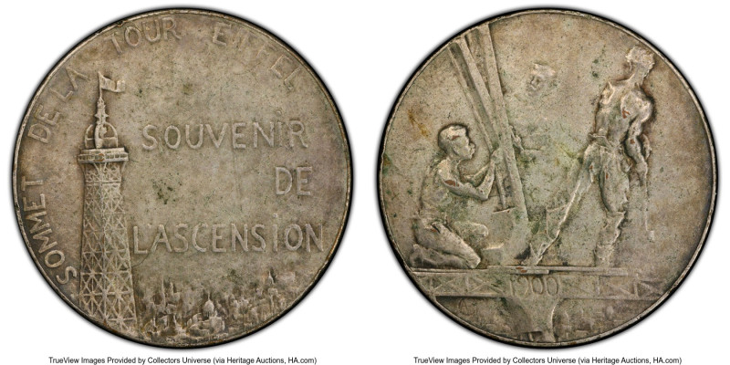 Republic "Eiffel Tower Ascension" Medal ND (c. 1900) AU53 PCGS, Paris World Exhi...