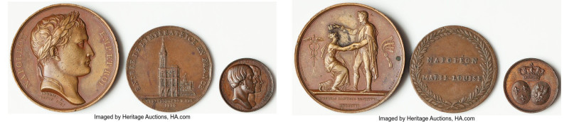 Trio of Assorted bronze Medals 19th Century, Includes a Julius-2260 and Julius-1...