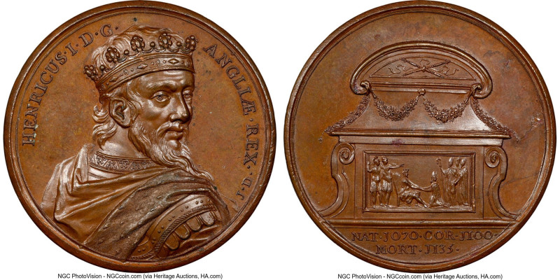 William IV bronze "Kings & Queens of England - Henry I" Medal ND (1830) MS64 Bro...