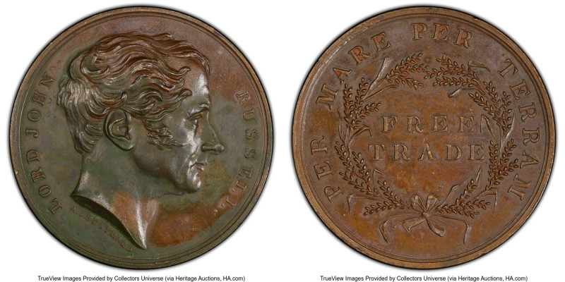 "Repeal of the Corn Laws" Medal ND (1846) UNC Details (Environmental Damage) PCG...