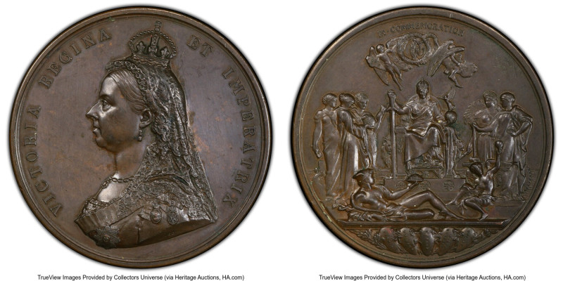 Victoria bronzed "Golden Jubilee" Medal ND (1887) UNC Details (Tooled) PCGS, BHM...