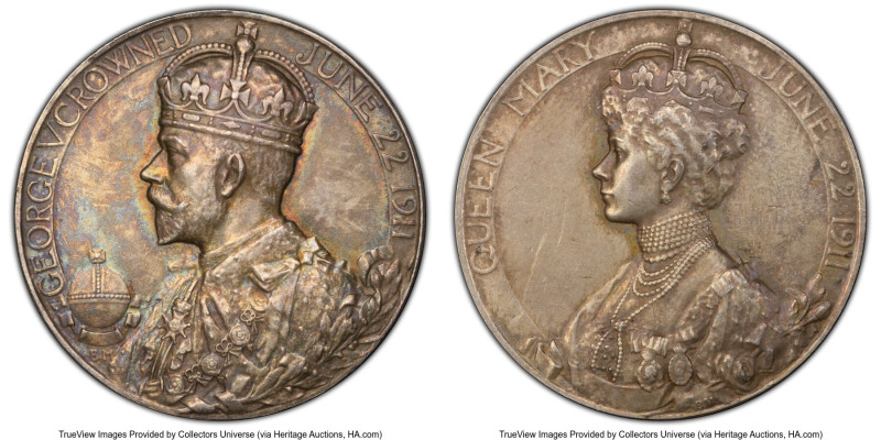 George V silver Matte Specimen "Coronation" Medal 1911 SP62 PCGS, BHM-4022, Eime...