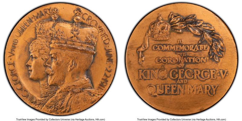 George V "Coronation" Medal 1911 UNC Details (Cleaned) PCGS, 51mm. HID0980124201...