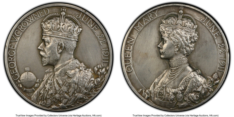 George V silver Matte Specimen"Coronation" Medal 1911 SP58 PCGS, Eimer-1922a. 51...