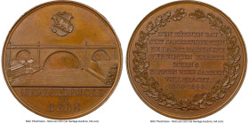 Bern. Canton bronze "Nydeck Bridge" Medal 1844 MS63 Brown NGC, SM-598. 49mm. By J. Gruner. Commemorating the inauguration of the Nydegg Bridge (or Nyd...