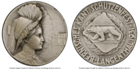 Confederation silver Matte Specimen "Langenthal Shooting Festival" Medal 1931 SP65 PCGS, Richter-325a. 33mm. Accompanied by original case of issue. HI...
