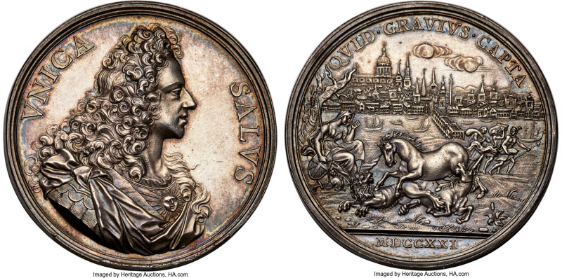 Prince James (III) silver "Appeal Against the House of Hannover" Medal 1721 MS63...