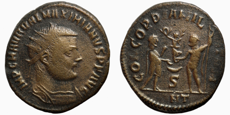 Maximianus. (285-295 AD). Æ Antoninian. Obv: IMP CMA MAXIMIANVS PF AVG. radiate ...