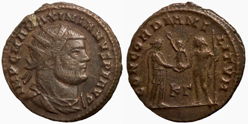 Maximianus. (285-295 AD). Æ Antoninian. Obv: IMP CMA MAXIMIANVS PF AVG. radiate ...