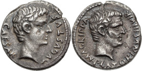 AUGUSTE (27 av. J.-C. - 14 apr. J.-C.) et AGRIPPA
Denier AR. 3,56 g. Rome, C. Sulpicius Platorinus
A/ CAESAR – AVGVSTVS. Tête nue à droite d’Auguste.
...