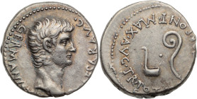 CALIGULA (37-41) 
Drachme d’argent 3,87 g. 
frappée à Césarée de Cappadoce en 37-38  
A/ C CAESAR AVG GERMANICVS. Sa tête nue à droite. 
R/ IMPERATOR ...