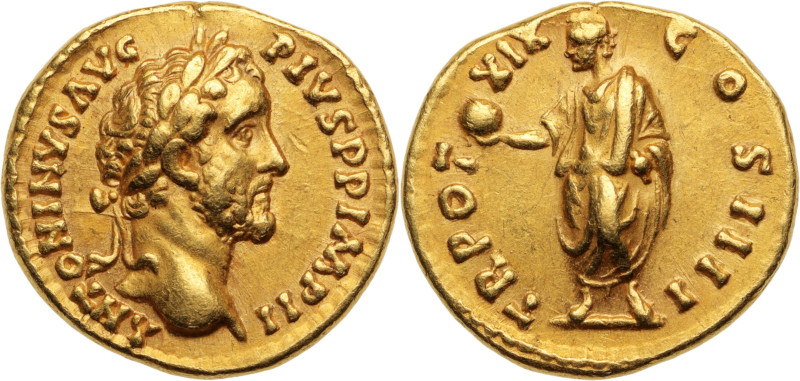 ANTONIN LE PIEUX (138-161)
Aureus, 7,19 g. Rome (155-156)
A/ ANTONINVS AVG PIVS ...