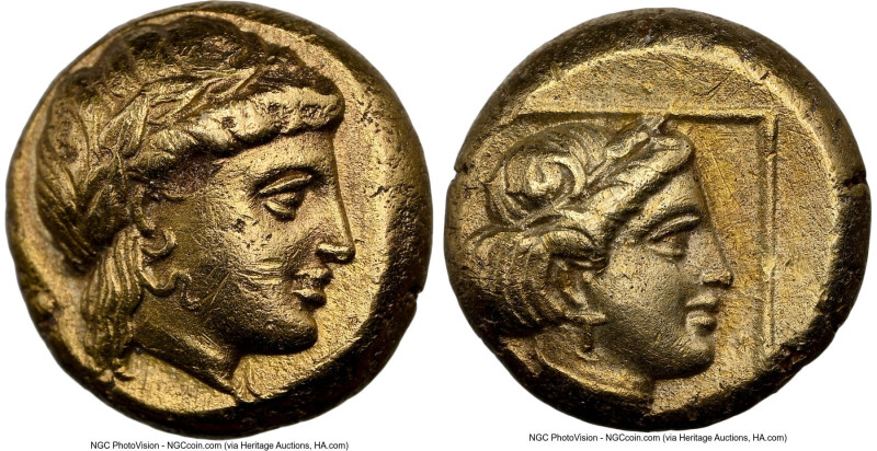 LESBOS. Mytilene. Ca. 377-326 BC. EL sixth-stater or hecte (10mm, 2.49 gm, 11h)....