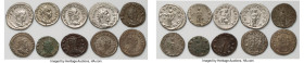 ANCIENT LOTS. Roman Imperial. Lot of ten (10) AR and BI antoniniani. Good-Choice VF, Silvering, porosity. Includes: Ten Roman Imperial AR and BI anton...