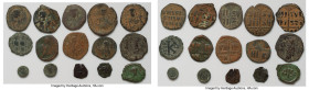 ANCIENT LOTS. Byzantine. Lot of fifteen (15) AE issues. Fine. Includes: Fifteen Byzantine AE issues, various rulers and types. Total of fifteen (15) c...