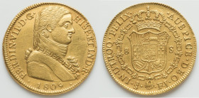 Ferdinand VII gold 8 Escudos 1809 So-FJ XF (Cleaned), Santiago mint, KM72, Cal-1862. 37.1mm. 26.98gm. HID09801242017 © 2023 Heritage Auctions | All Ri...