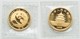 People's Republic gold Panda 5 Yuan (1/20 oz) 1988 UNC, KM221. HID09801242017 © 2023 Heritage Auctions | All Rights Reserved