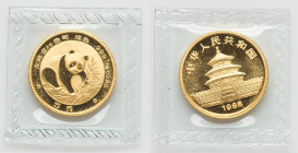 People's Republic gold Panda 5 Yuan (1/20 oz) 1988 UNC, KM221. HID09801242017 © 2023 Heritage Auctions | All Rights Reserved