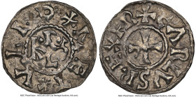 Carolingian. Charles the Bald or Charles the Simple Immobilized Type Denier ND (860-925) MS61 NGC, Melle mint, M&G-1064. 1.64gm. HID09801242017 © 2023...