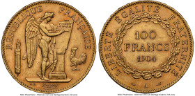 Republic gold 100 Francs 1904-A AU58 NGC, Paris mint, KM832, Fr-590. HID09801242017 © 2023 Heritage Auctions | All Rights Reserved