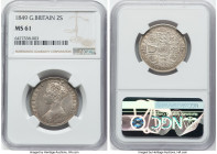 Victoria "Godless" Florin 1849 MS61 NGC, KM745, S-3890. Due to the omission of DEI GRATIA in the legend after the queen's name it became known as the ...