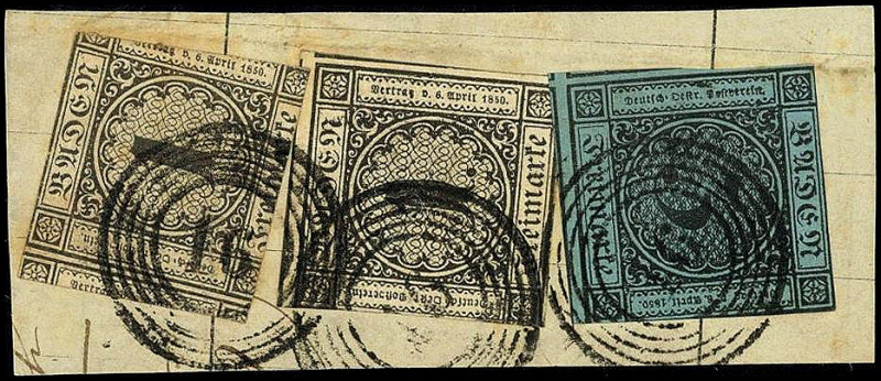 ALTDEUTSCHLAND. 
BADEN- MARKEN. 
1 Kr. schw. a. weiss (2), 3 Kr. schw. a.blau,...